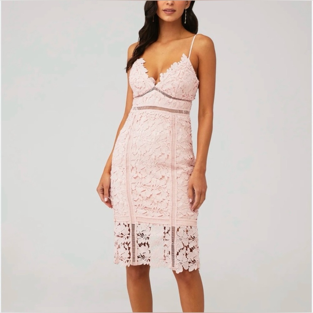 Bardot Botanica Lace Dress - Melon, Size 8 - NWT